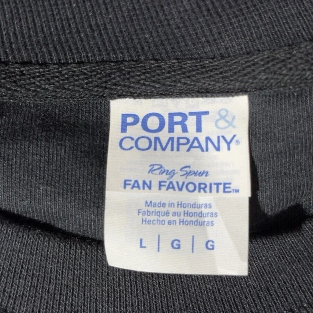 Port & Company Ring spun SZ L Ugly Christmas Sweater Santa's Reindeer Pew Pew‎